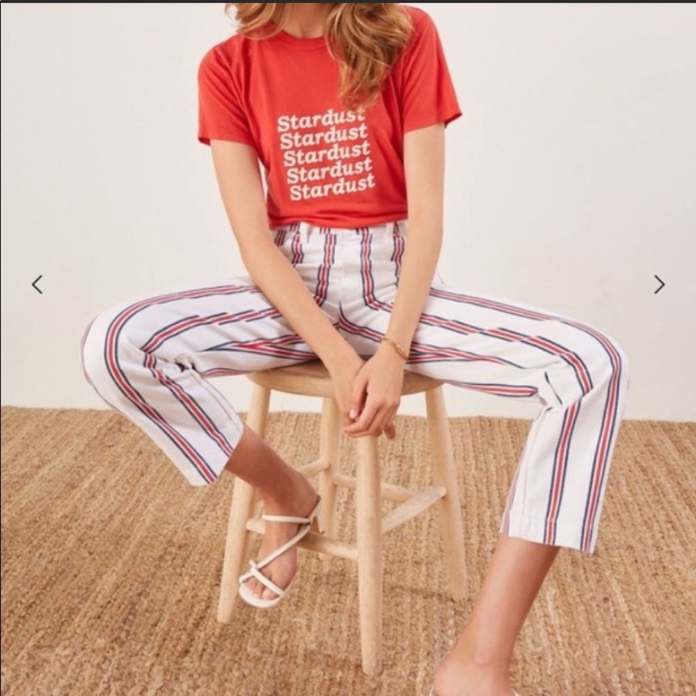 Reformation Roper Stripped Jeans